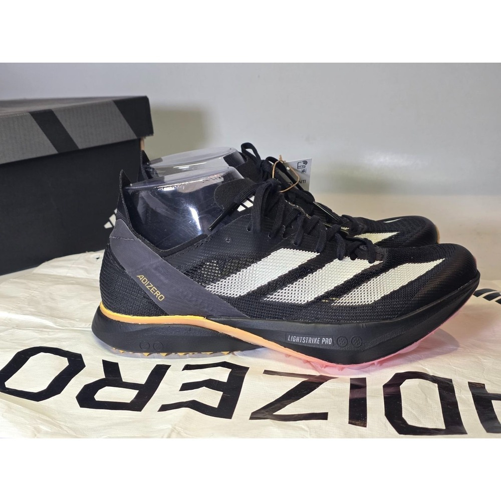 Adidas Adizero Avanti Shoes Men's Size 6 Womens 7 Black White Track Field Spikes